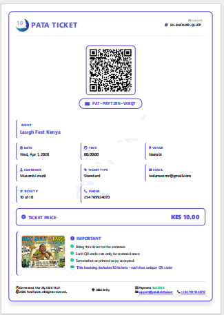 Pata Ticket Sample